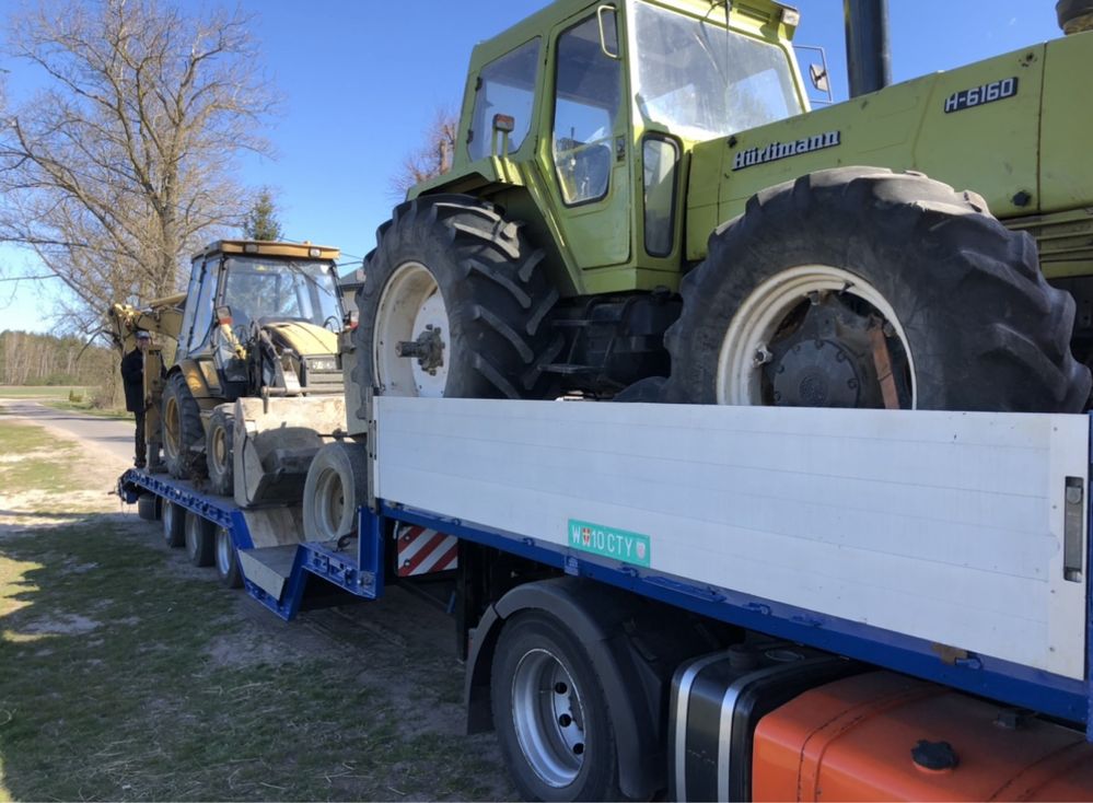 Transport ciągników rolniczych przyczep auto pomoc