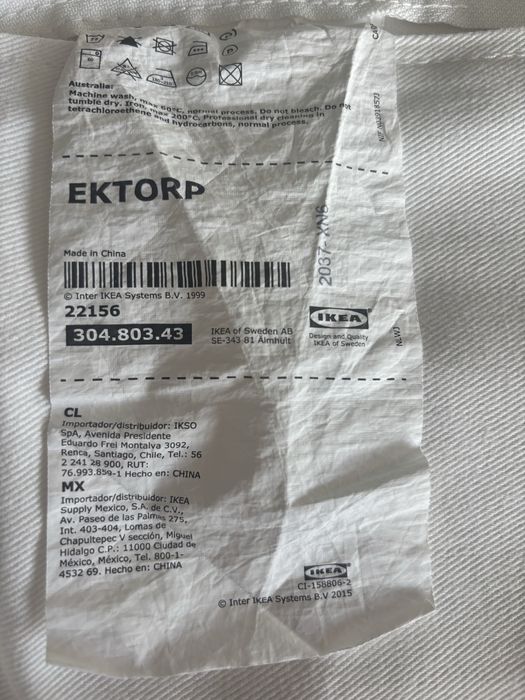 Poszewki poduszki oparcia sofy 2 osobowej Ektorp