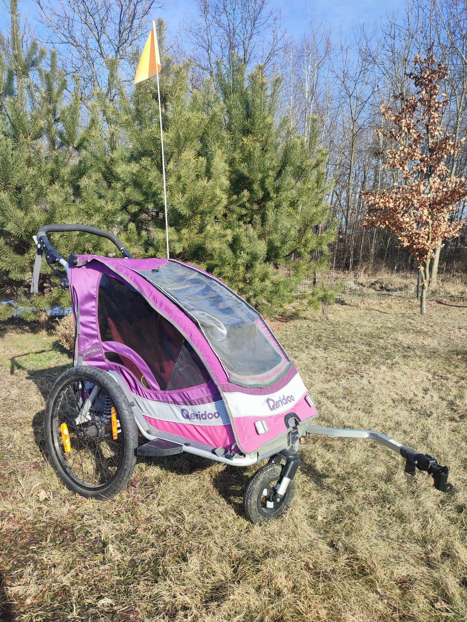 Przyczepka rowerowa riksza wózek rowerowy do roweru qeridoo sportrex