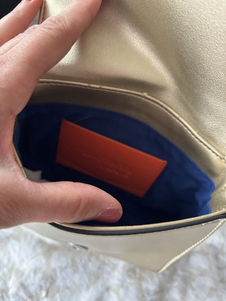 Torebka trussardi jeans złota