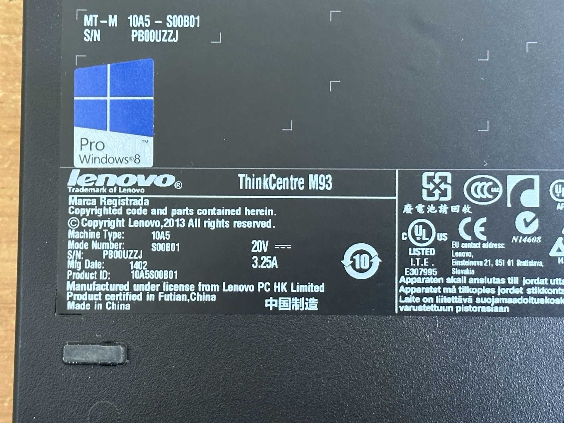 Міні ПК неттоп Lenovo ThinkCentre M93/ i5-4570S/ 8gb компютер