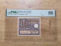 50 pfennig 1919 PMG 66 idealny stan UNC sucha pieczęć