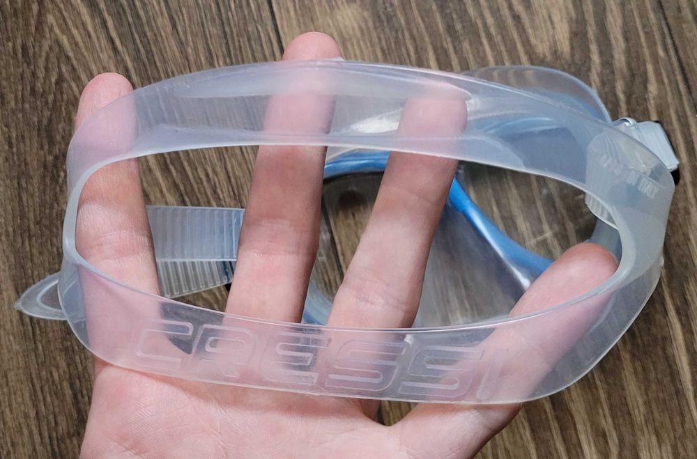 maska do nurkowania snorkeling okulary Cressi Focus niebieski stan BDB
