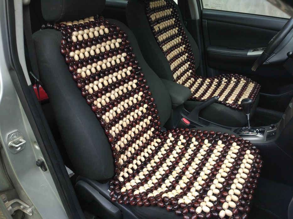 Дерев'яний масажер накидка на автомобільне сидіння. Великий, якісний!