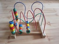 Zestaw zabawek Ikea mula, dźwig, klocki, przekladanka