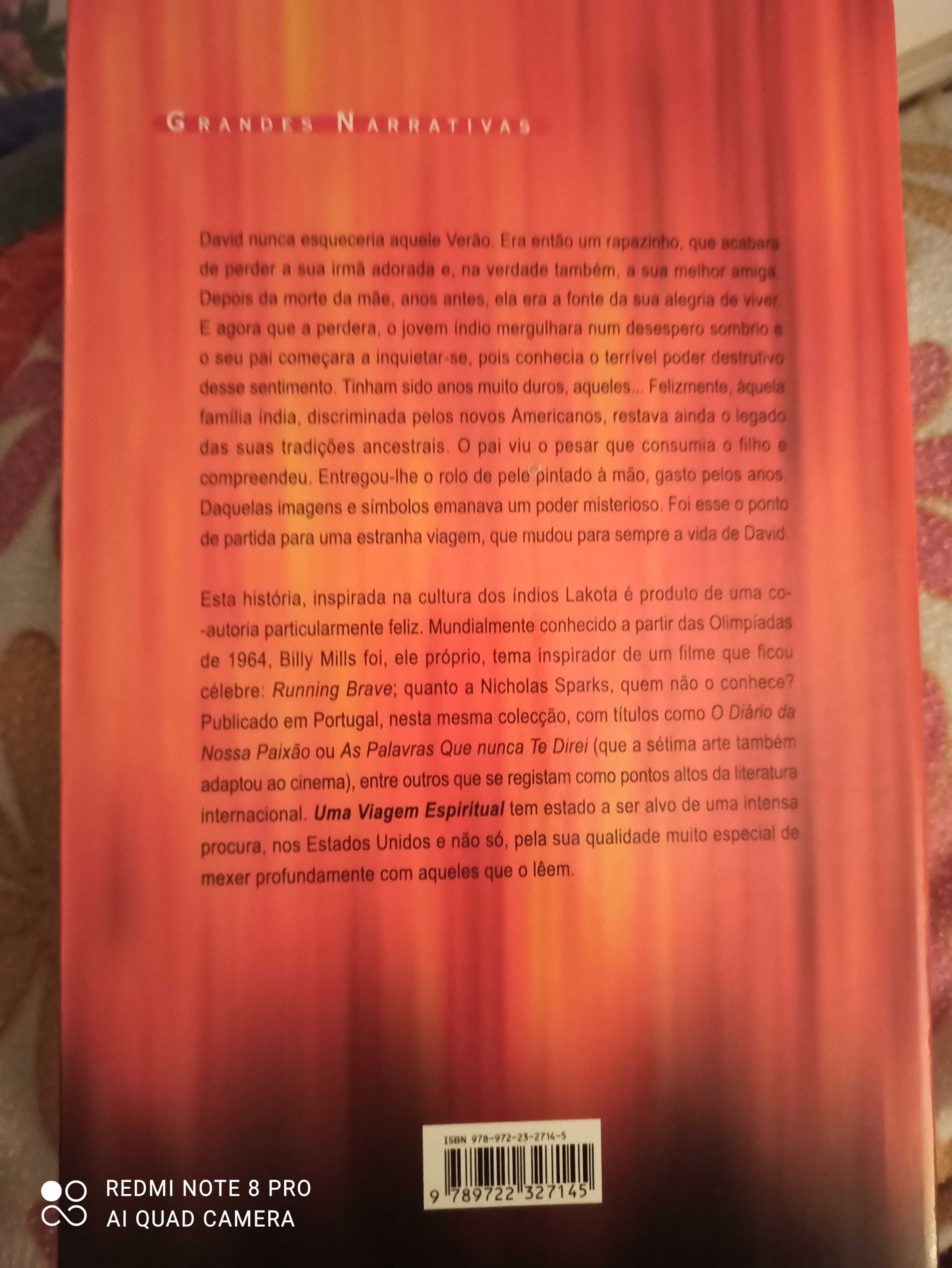 Livro " Uma viagem espiritual " De nicholas  spark