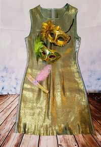 Złota suknia retro lata 20 Glamour