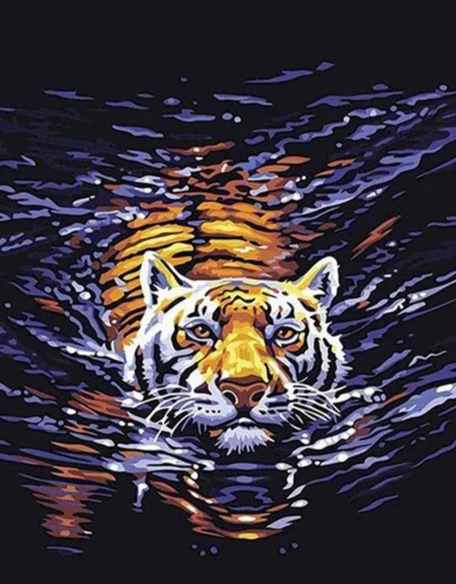 Картина по номерам "Тигр" 40×50 см без подрамника