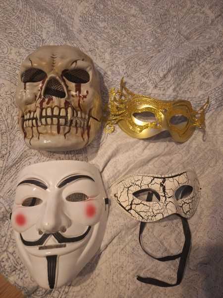 Maski karnawałowe i halloweenowe – ruchoma szczęka, maska anonimowych