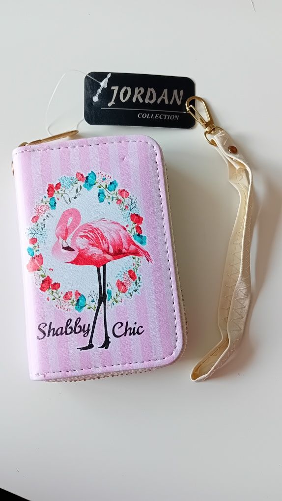 Nowy! Mini portfel flaming " Shabby Chic"