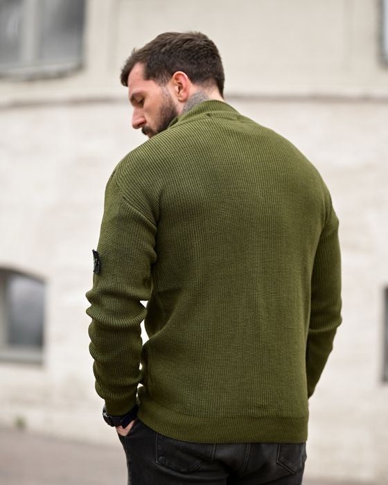 чоловічий светр stone island чорний сірий олива/чоловічий светр на зіп