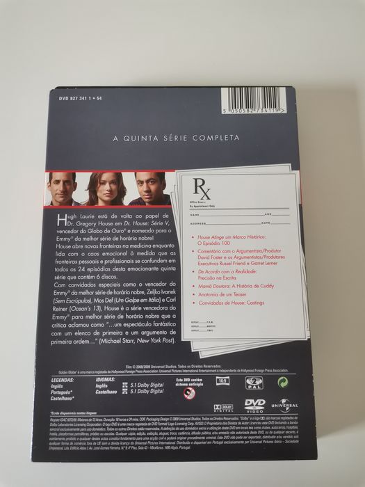 Dr House MD Série em DVD em excelente estado Temporadas 1/2/3/4/5/6