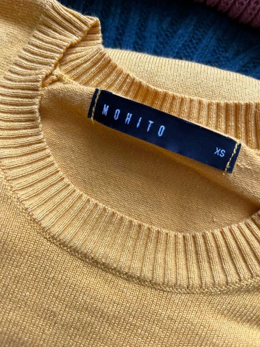 Sweter żółty musztardowy Mohito rozmiar XS stan dobry