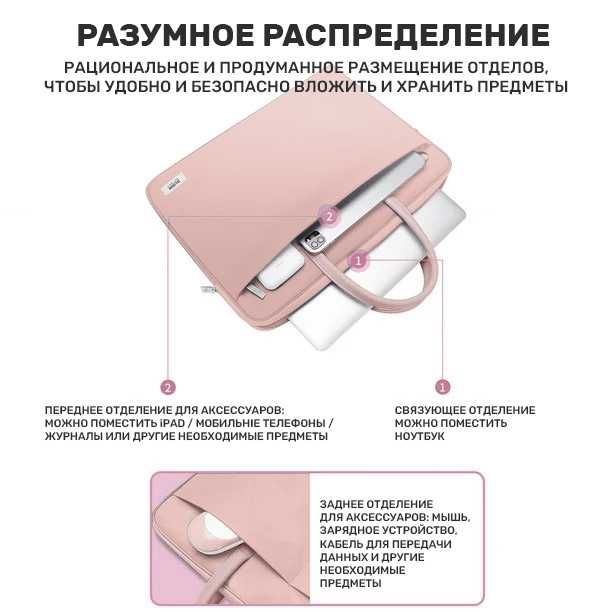 Брендовая сумка для ноутбука BUBM с подвеской в ​​виде медведя