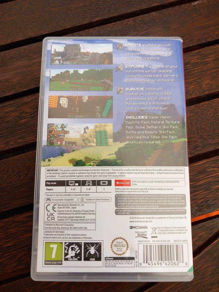 Minecraft na nintendo switch