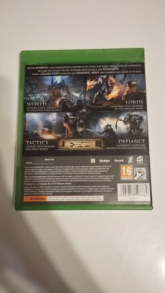 Lord's Of The Fallen Xbox One