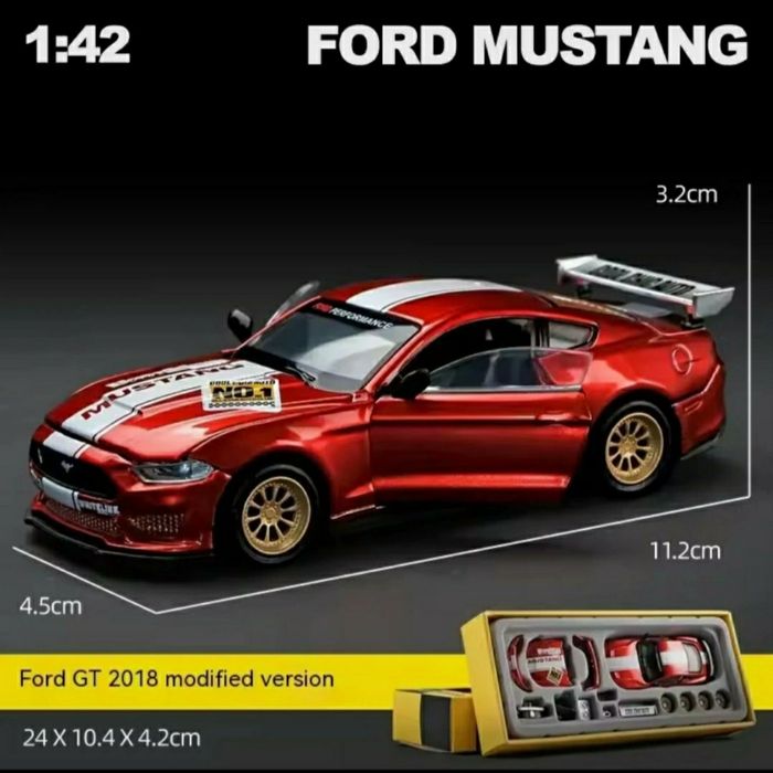 Tuning set Ford Mustang GT 2018 1:42 CCA die cast model