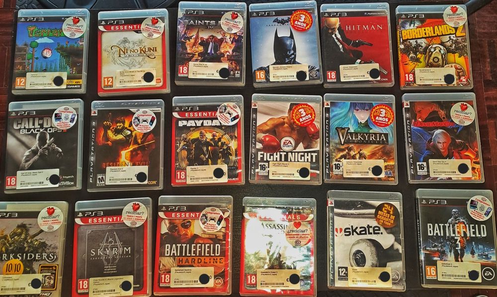 PS3 – Coleção com 53 Jogos Originais | GTA V, RDR, Skyrim, God of W
