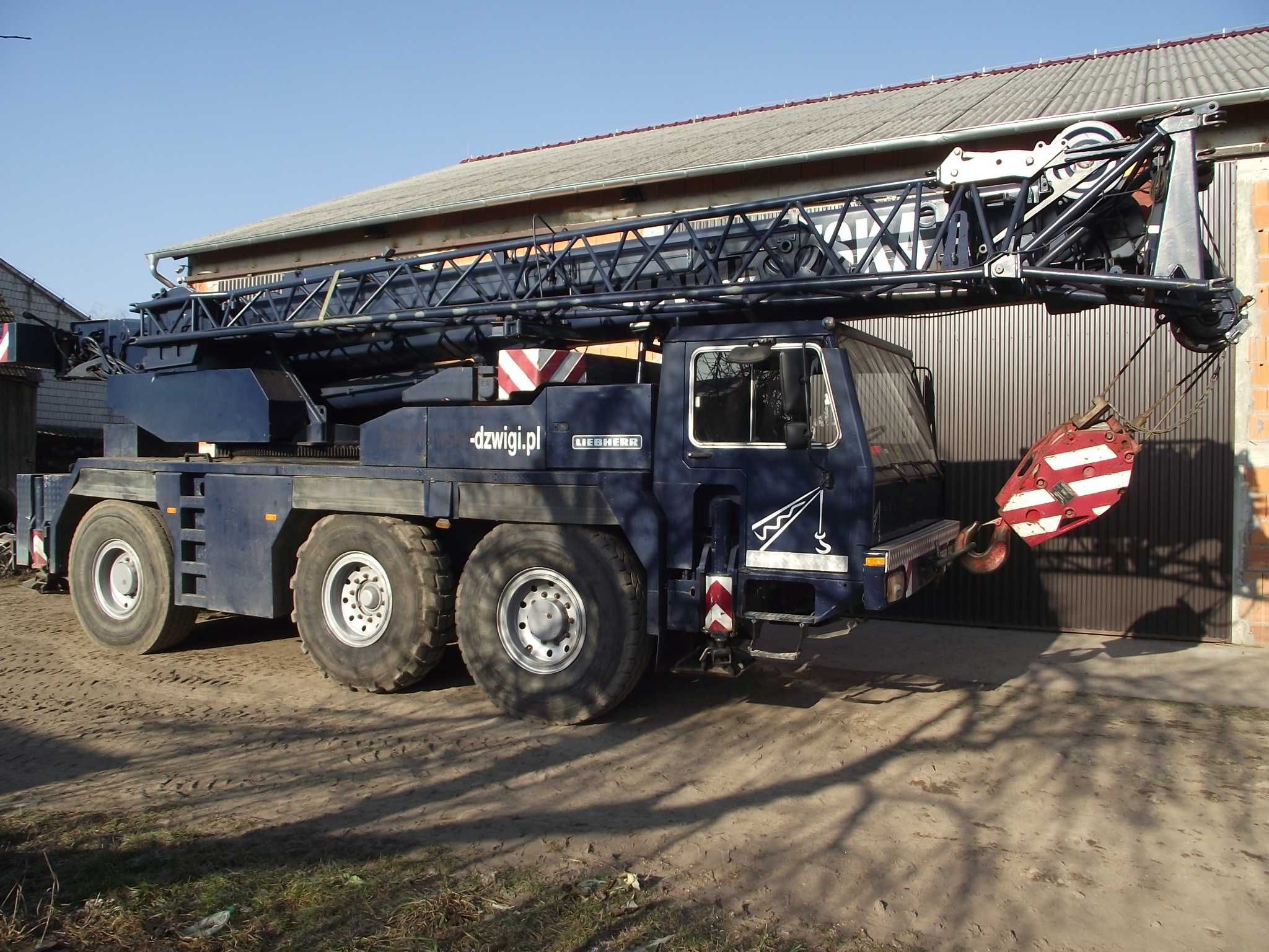 Wynajem dźwigu, usługi dźwigowe, dźwig 30t, 40t, 50t