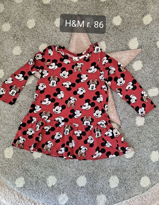 Sukienka z długim rękawem r. 86 H&M Sukienka z długim rękawem r. 86