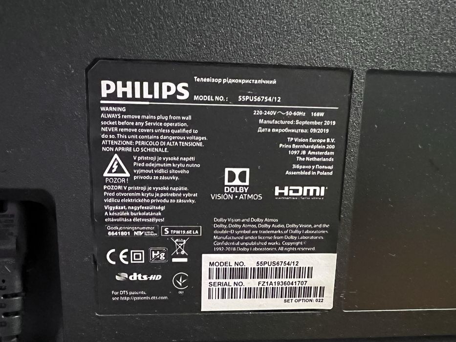 Telewizor Philips 55PUS6754/12 Netflix, youtube smart TV 55 cali