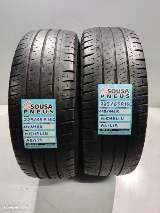 2 pneus semi novos 225-65r16c michelin - oferta dos portes