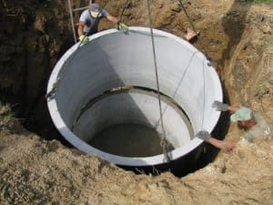 Szambo betonowe zbiornik na deszczówkę montaż kręgi 2000