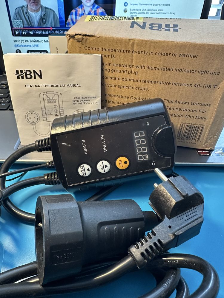 Цифровой регулятор температуры HBN с датчиком