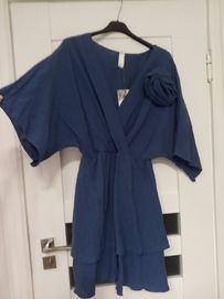 Sukienka Róża M L XL 38 40 42 New Collection bawełna Made in Italy