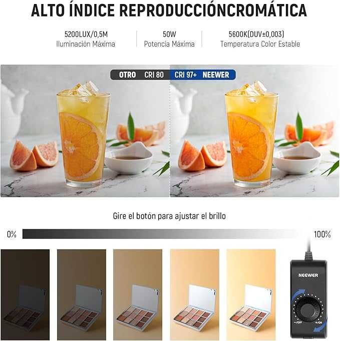 Caixa de luz de estúdio fotográfico, dobrável e portátil 4 fundos, LED