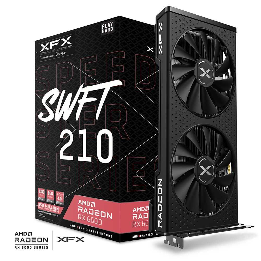 Gráfica XFX Radeon RX 6600 Speedster SWFT 210 Core Gaming 8GB GDDR6