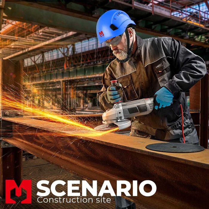 Kask ochronny, hełm ochronny EN397 z okularami przeciwmgłowymi 53–63cm