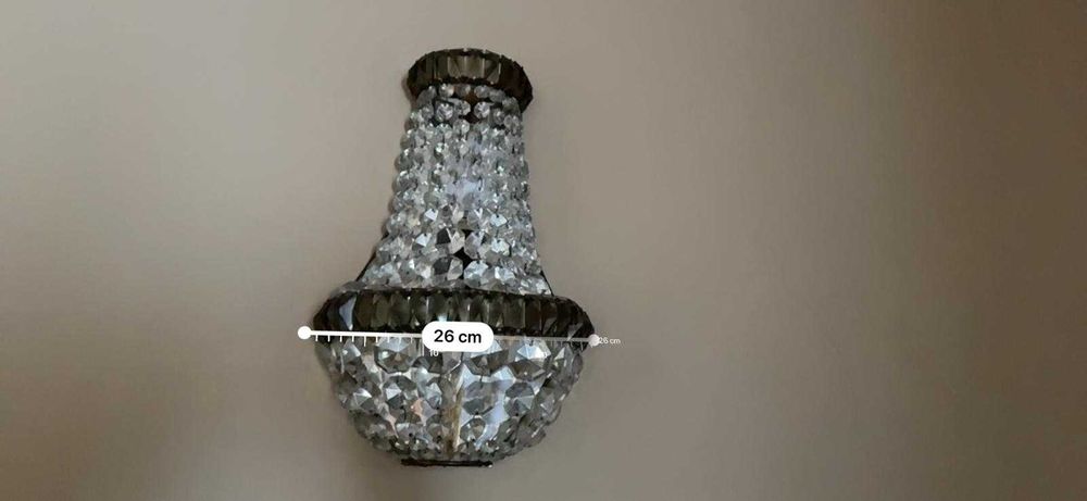 Lustre de 8 lumes e aplique de parede - década de 60