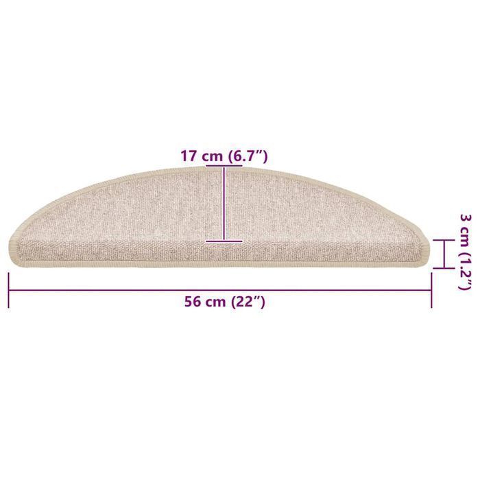 Vidaxl Maty Na Schody 30 Szt. Taupe 56X17X3 Cm