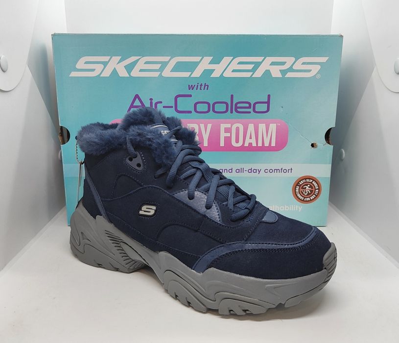 Замшевые 25 26см теплые кроссовки ботинки Skechers Stamina оригинал