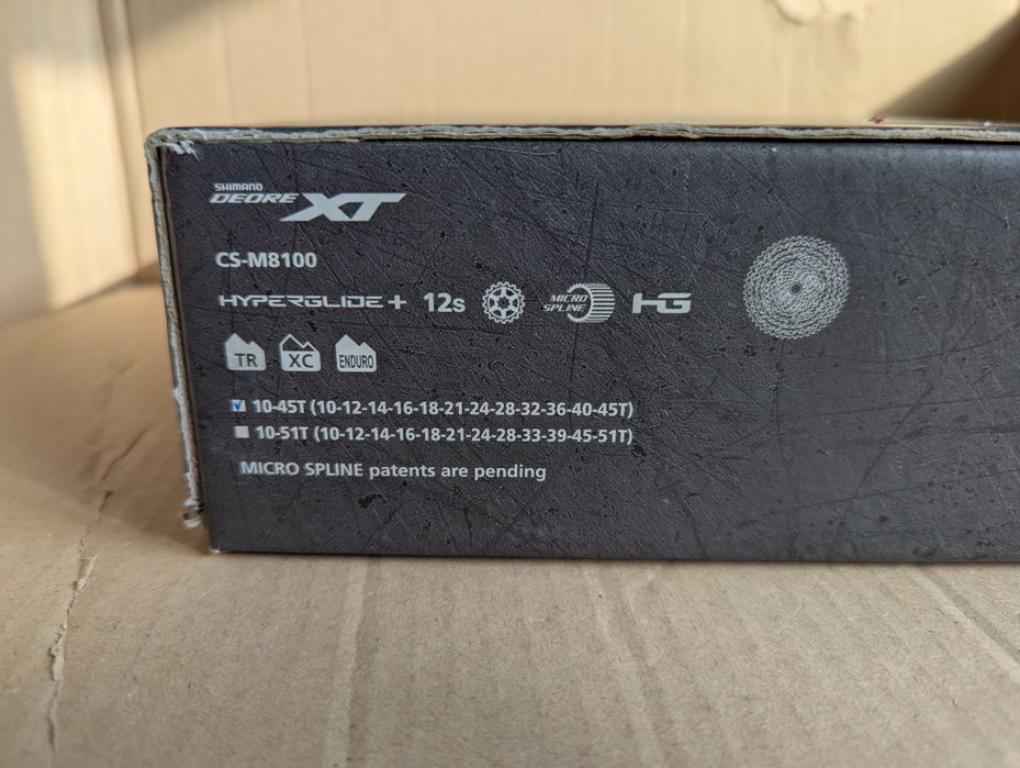 Kaseta SHIMANO Deore XT CS-M8100 | 10-45T | 12s | Micro Spline