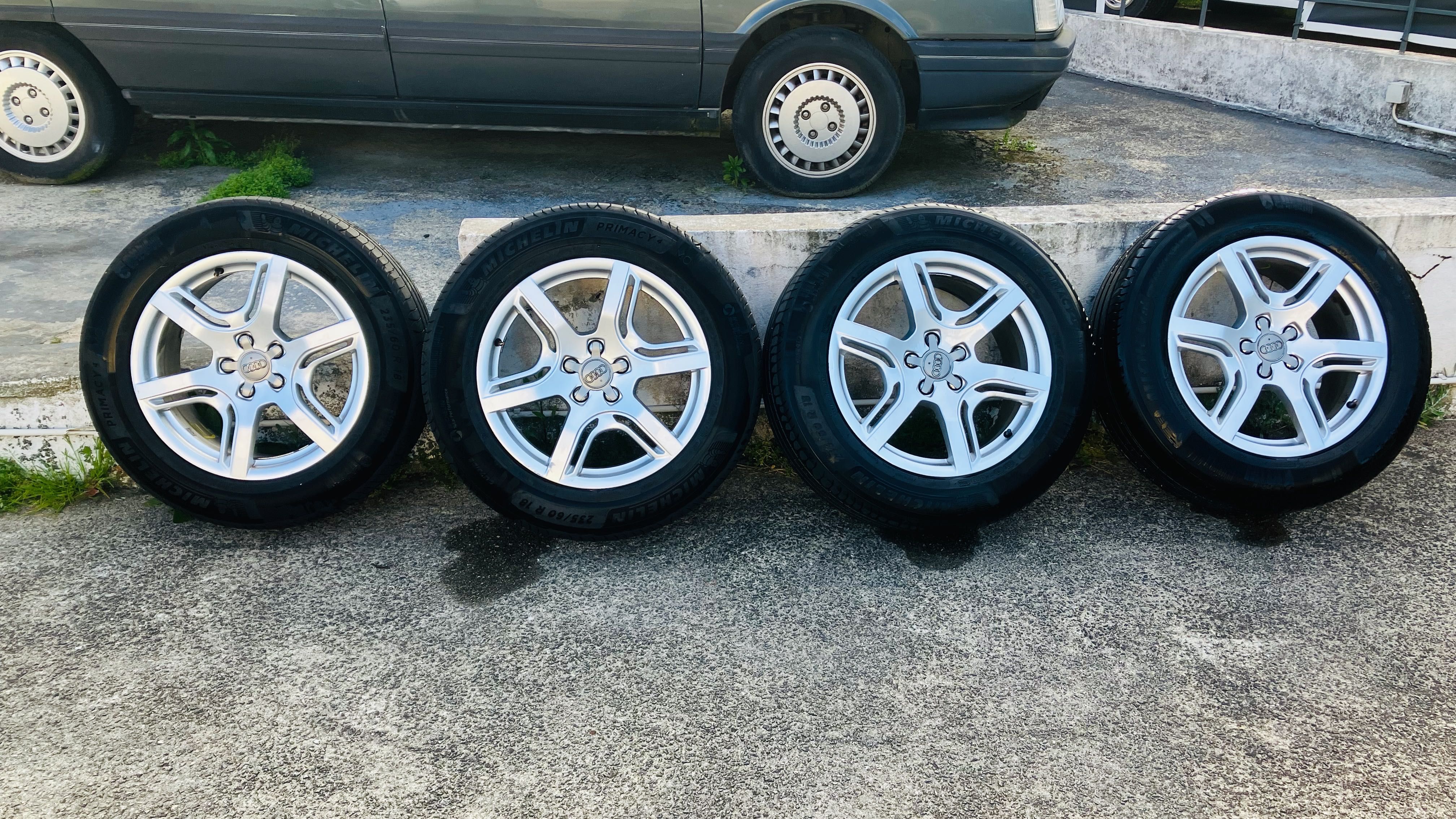 Jantes Audi R 18 + Pneus Michelin Primacy 4 (novos)  5x112
