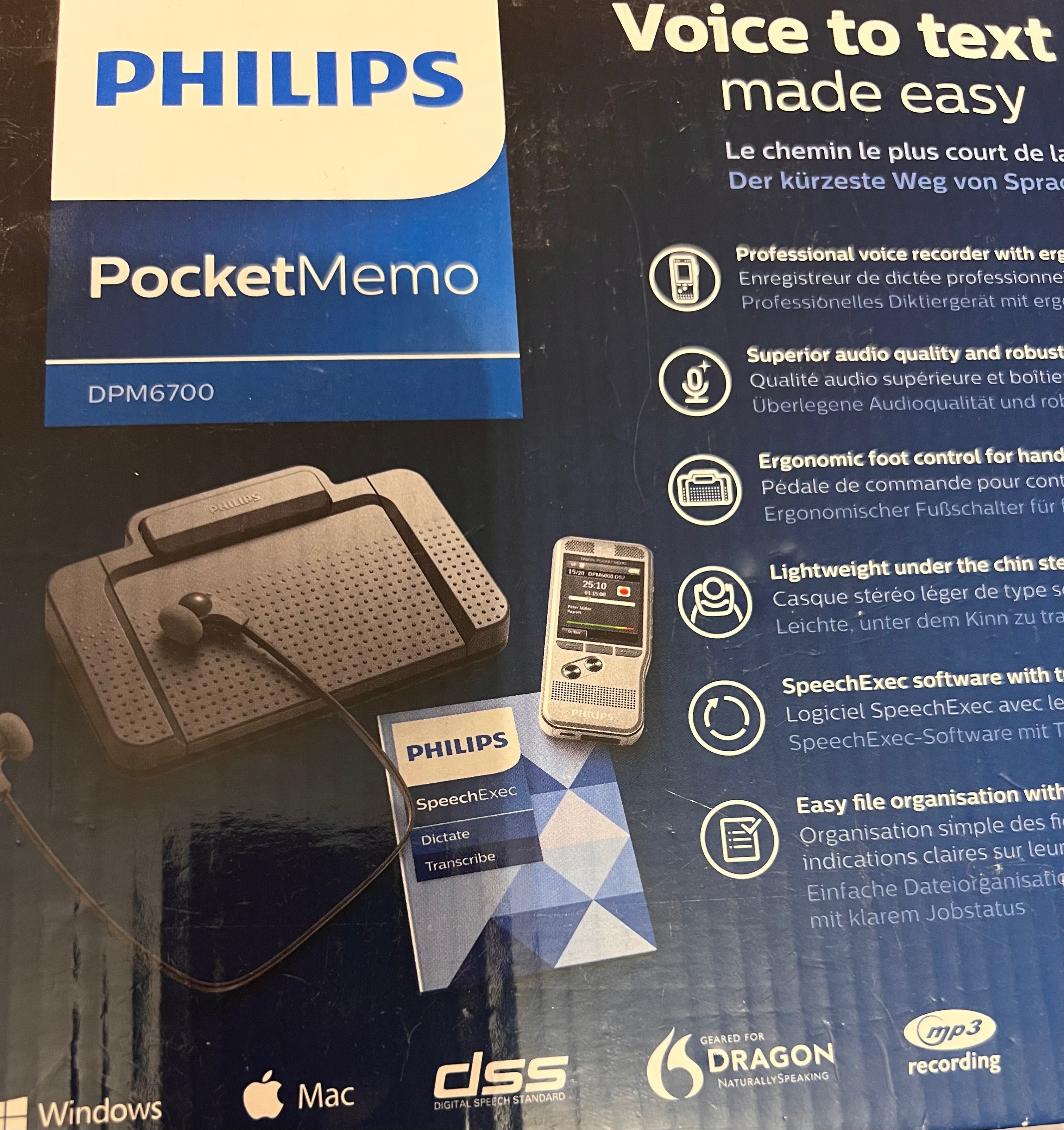 Philips PocketMemo DPM6700 nowy box zaplombowany