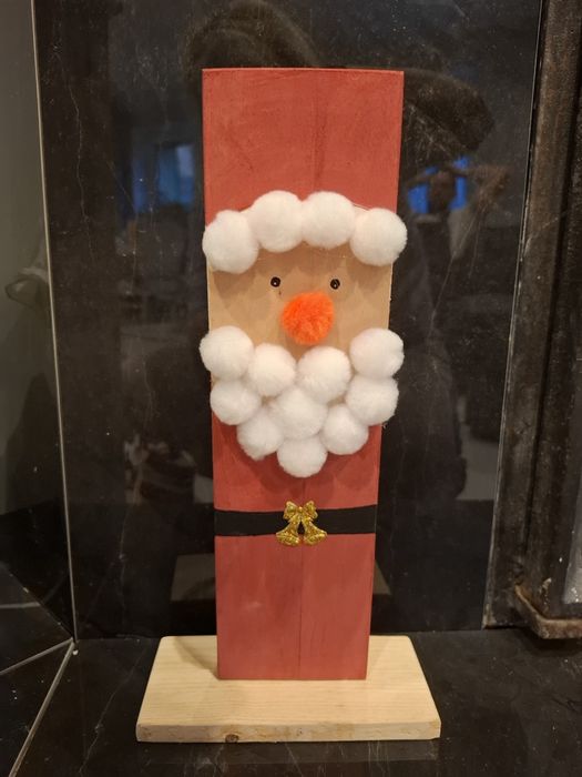 Ozdoba świąteczna Mikołaj z drewna