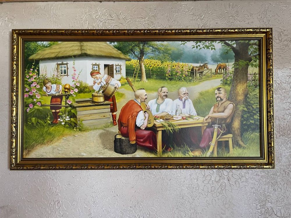 Картини б/у, козаки, природа, жінка з тигром