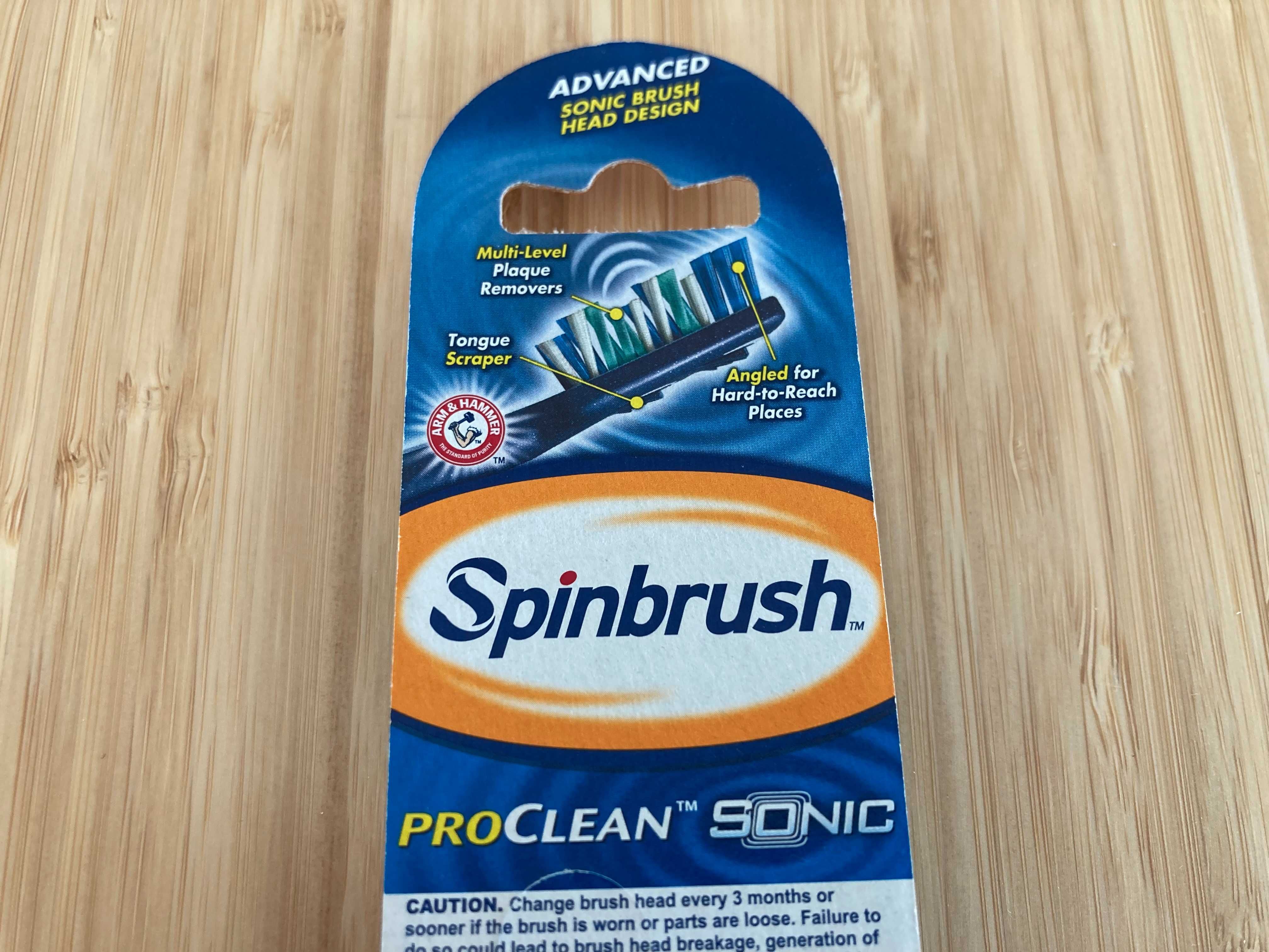 SpinBrush Pro Clean Sonic wymienne końcówki do szczoteczki