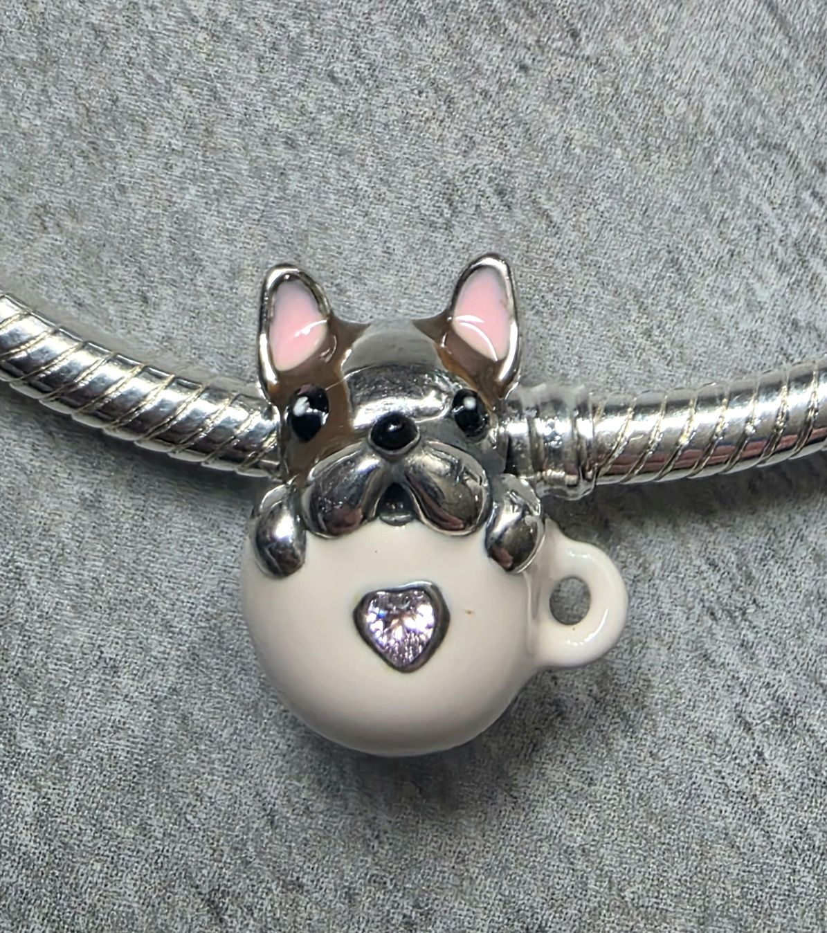 Charms do bransoletki modułowej srebro 925 piesek