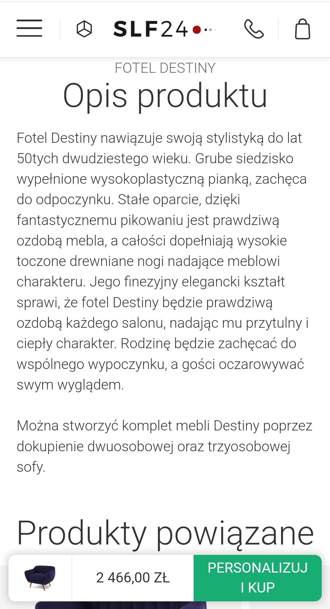 Czerwona Sofa 3 osobowa i fotel DESTINY firmy SLF24