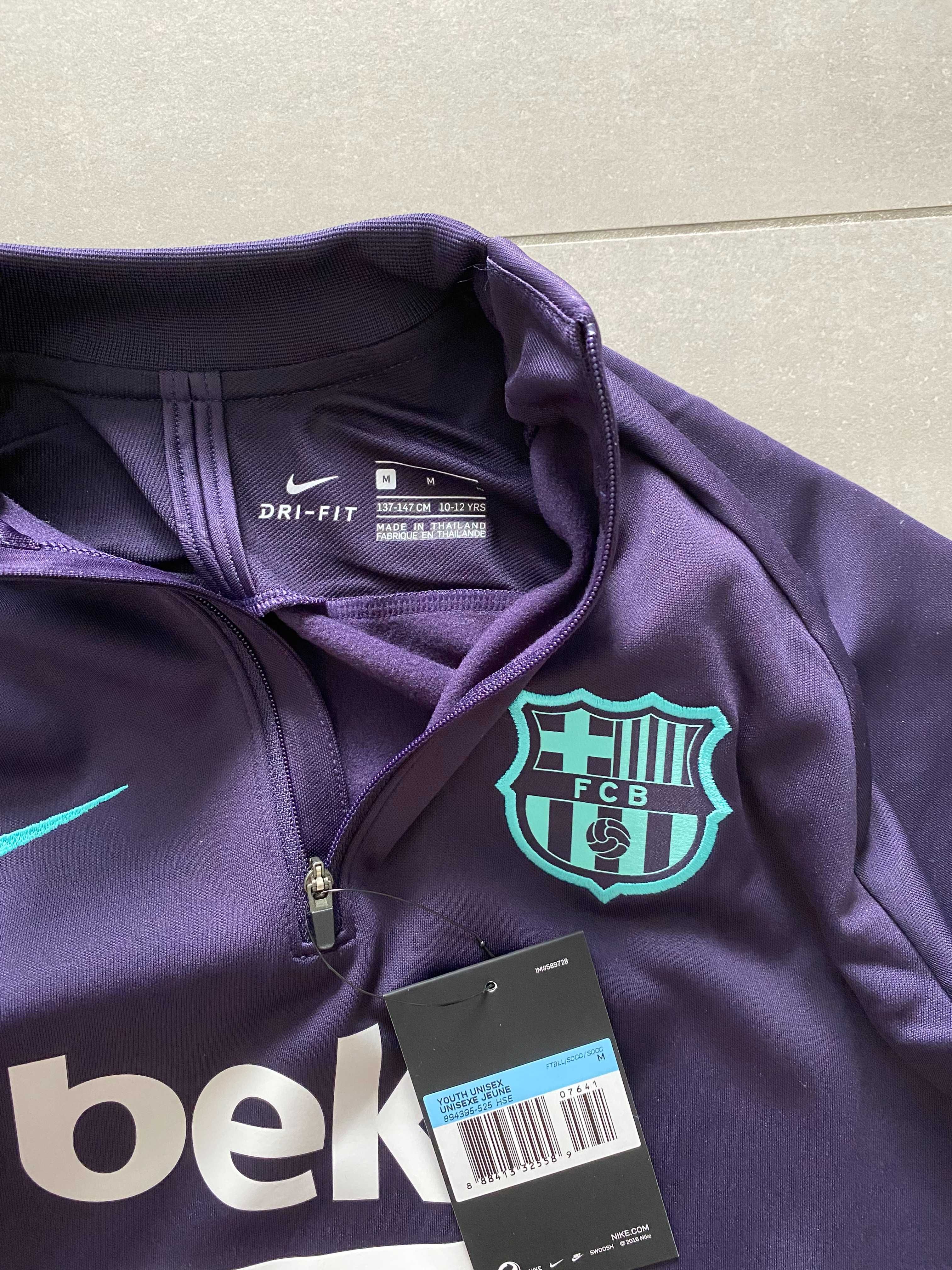 dziecięca przedmeczowa treningowa bluza piłkarska Nike FC Barcelona M