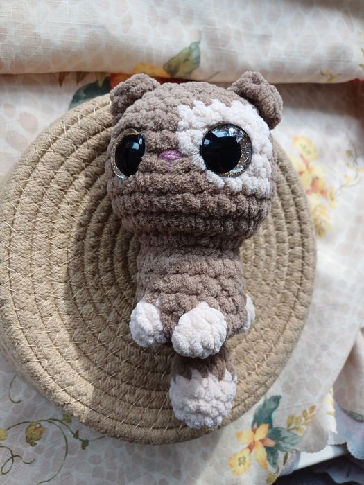 В'язаний котик, капібара, м'яка іграшка, Alize, пряжа