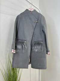 Кардиган пальто с натуральным  мехом 10-11 лет