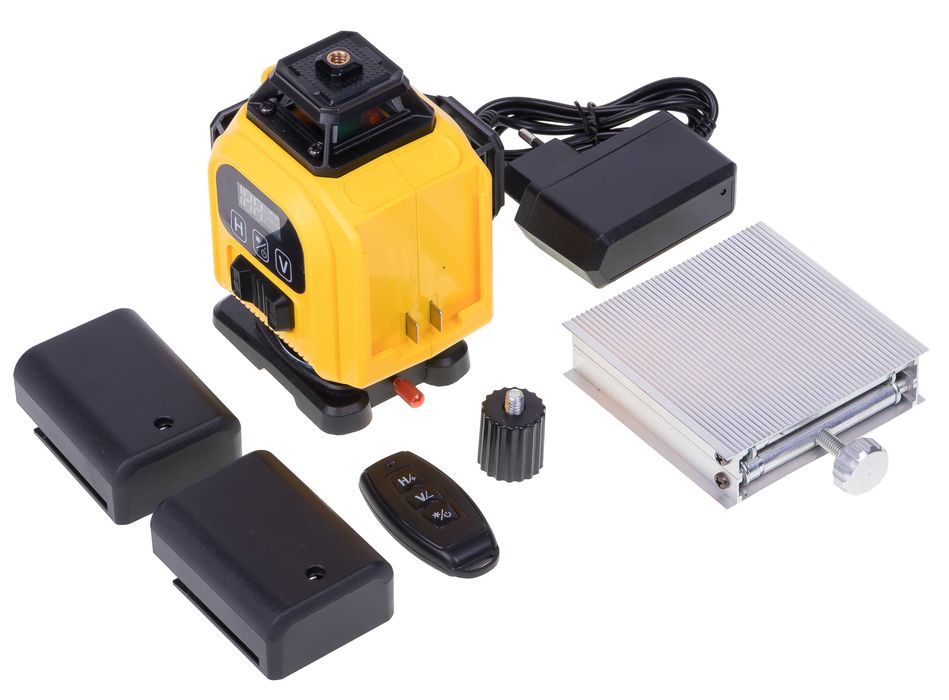 Poziomica laserowa 360 LINBOX ECO 3 Laser krzyżowy 4D ZESTAW