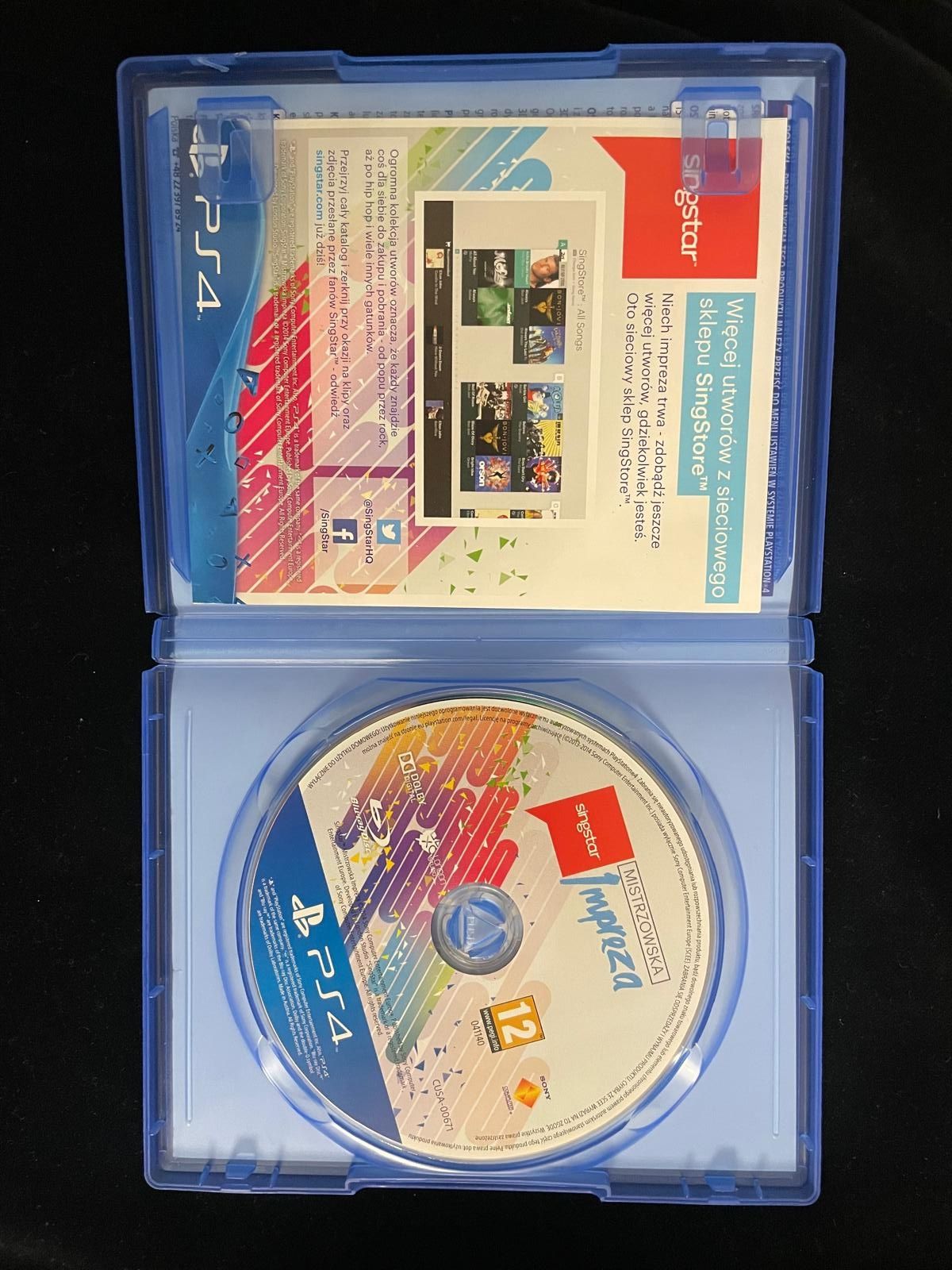 SingStar Mistrzowska Impreza PL na PS4 i PS5 po polsku 3xPL BDB stan