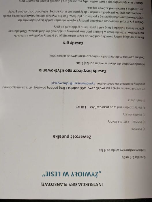 Zestaw edukacyjna gra planszowa i karciana "Żywioły w lesie"