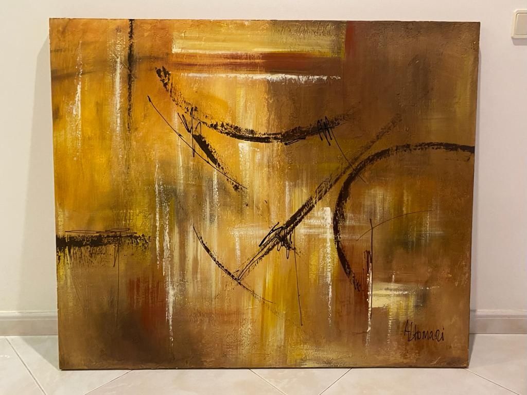 Tela - pintura a óleo, moderno, abstrato